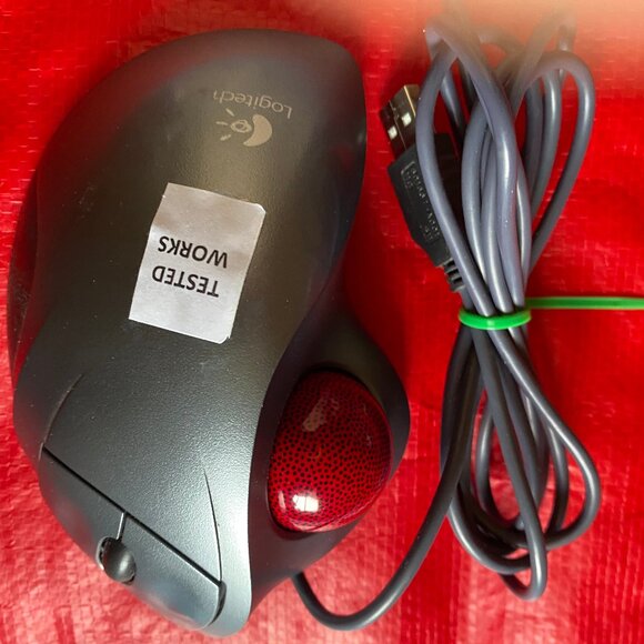 LOGITECH T-BB18 TrackMan Wheel Marble Mouse USB 2-Buttons W/Scroll, 810-000766 - Picture 4 of 7